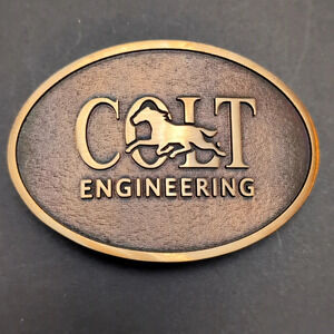 Colt Engineering Brass Men's Advertiser's Belt Buckles, Attributes Calgary .